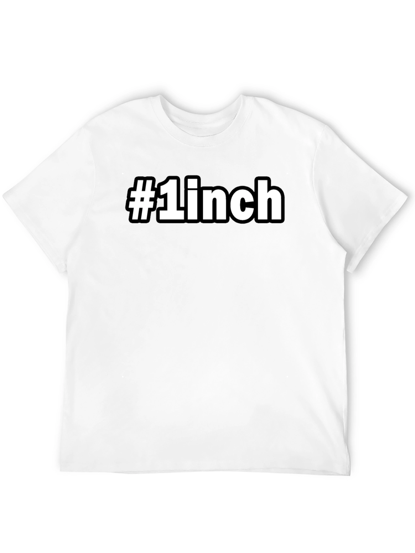 #1 Inch Novelty Graphic Tee - Bold Black T-Shirt