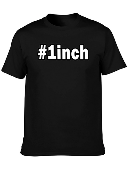 #1 Inch Novelty Graphic Tee - Bold Black T-Shirt