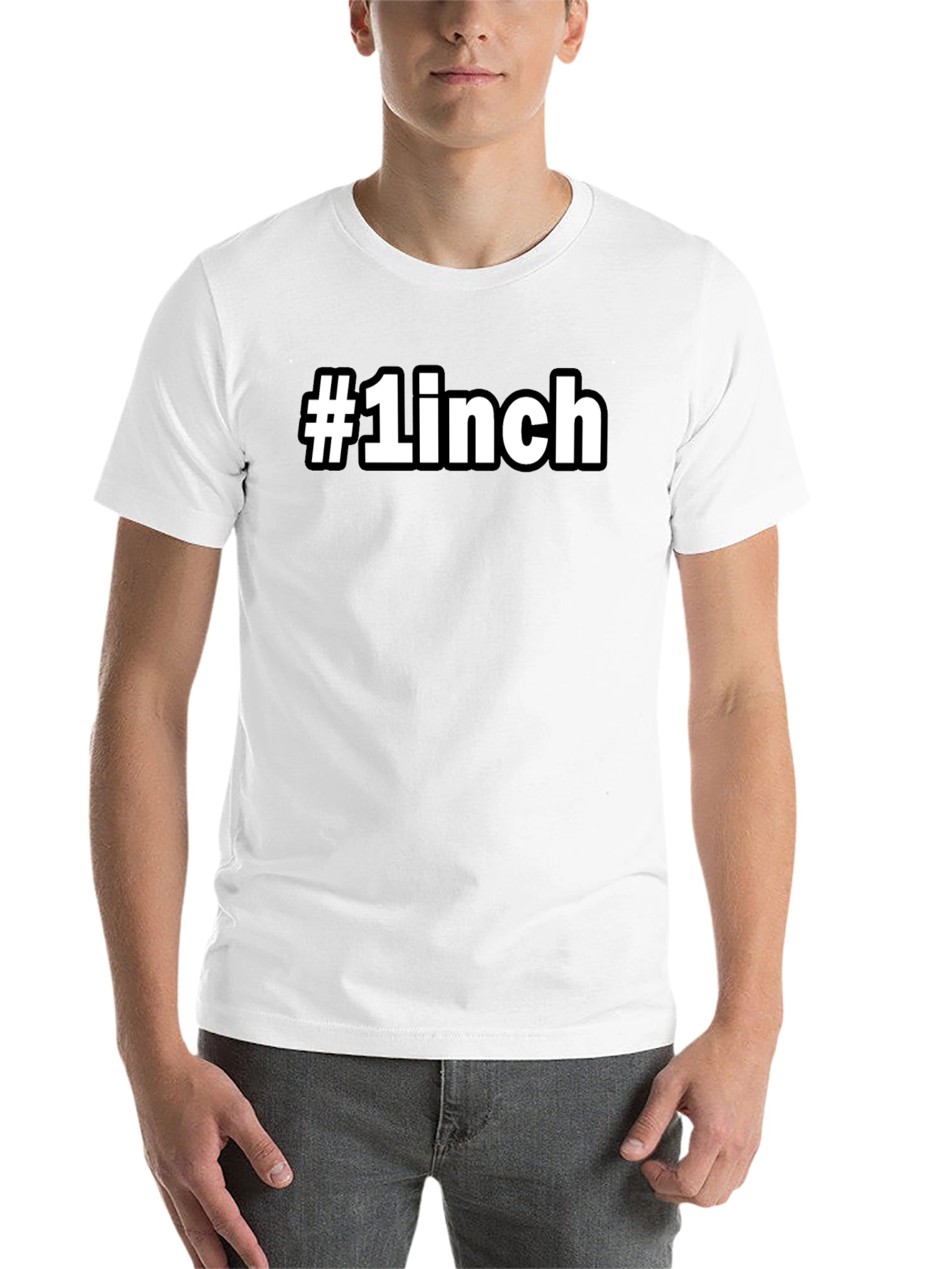 #1 Inch Novelty Graphic Tee - Bold Black T-Shirt