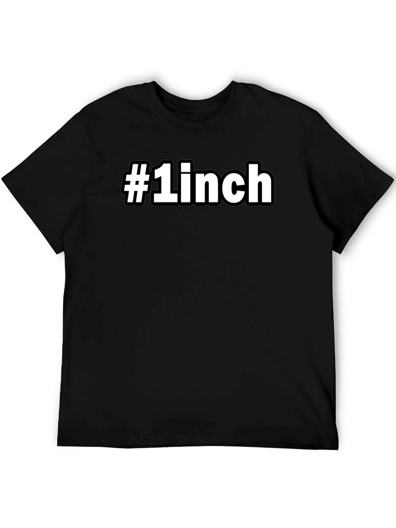 #1 Inch Novelty Graphic Tee - Bold Black T-Shirt