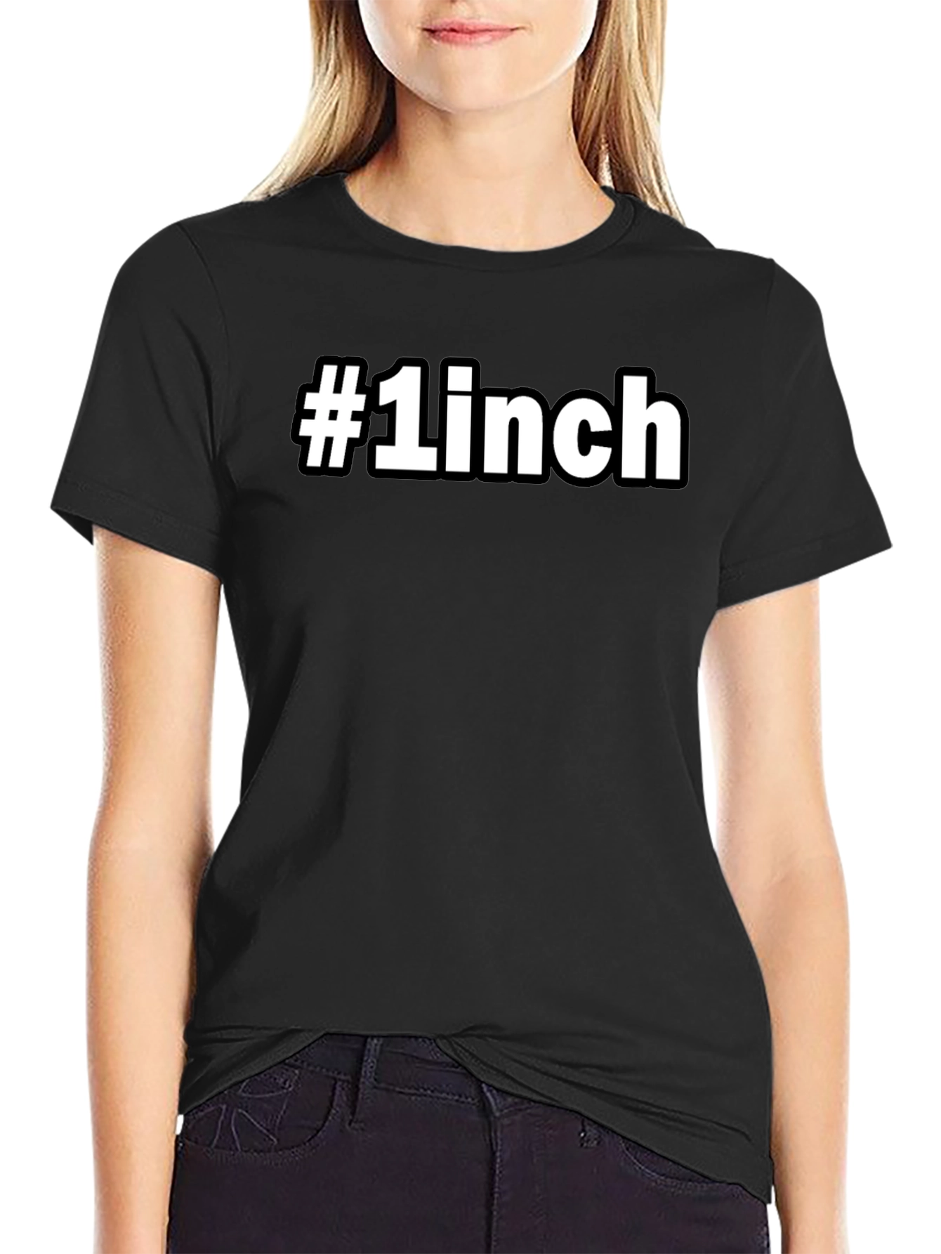 #1 Inch Novelty Graphic Tee - Bold Black T-Shirt