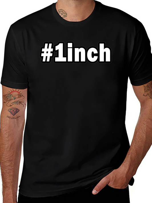 #1 Inch Novelty Graphic Tee - Bold Black T-Shirt