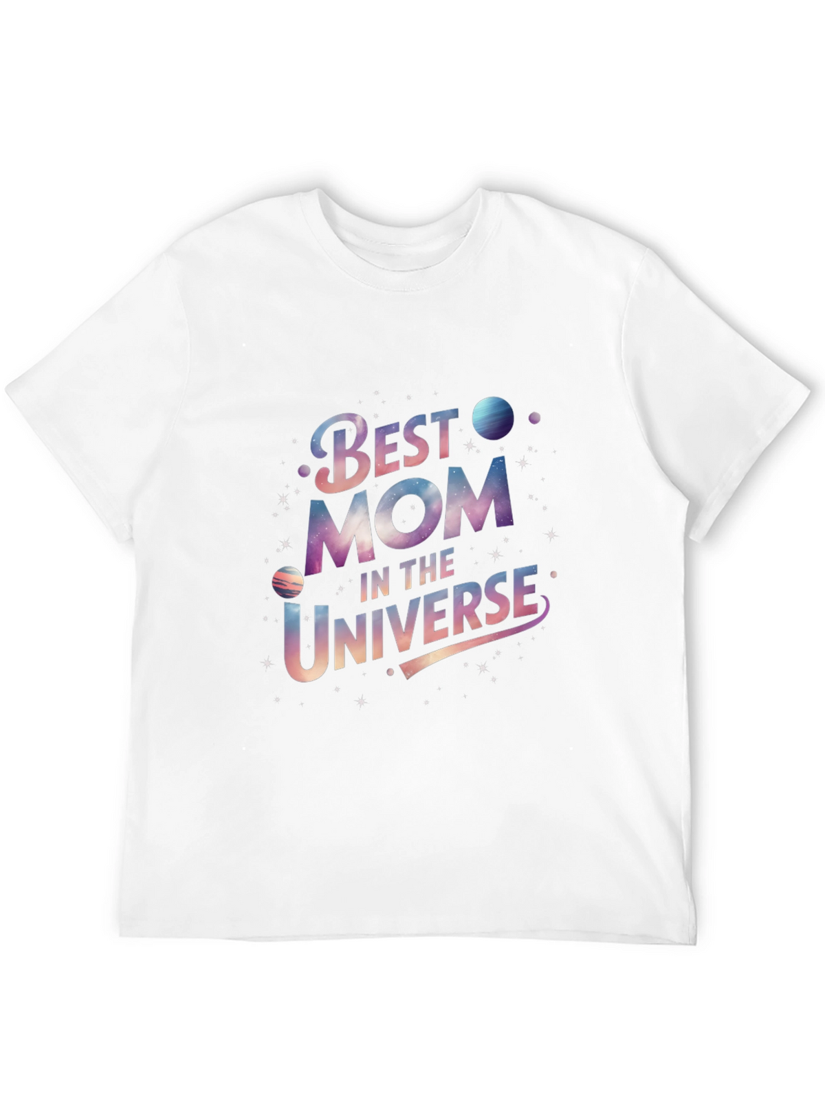 Best Mom in the Universe Black Graphic T-Shirt