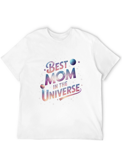 Best Mom in the Universe Black Graphic T-Shirt