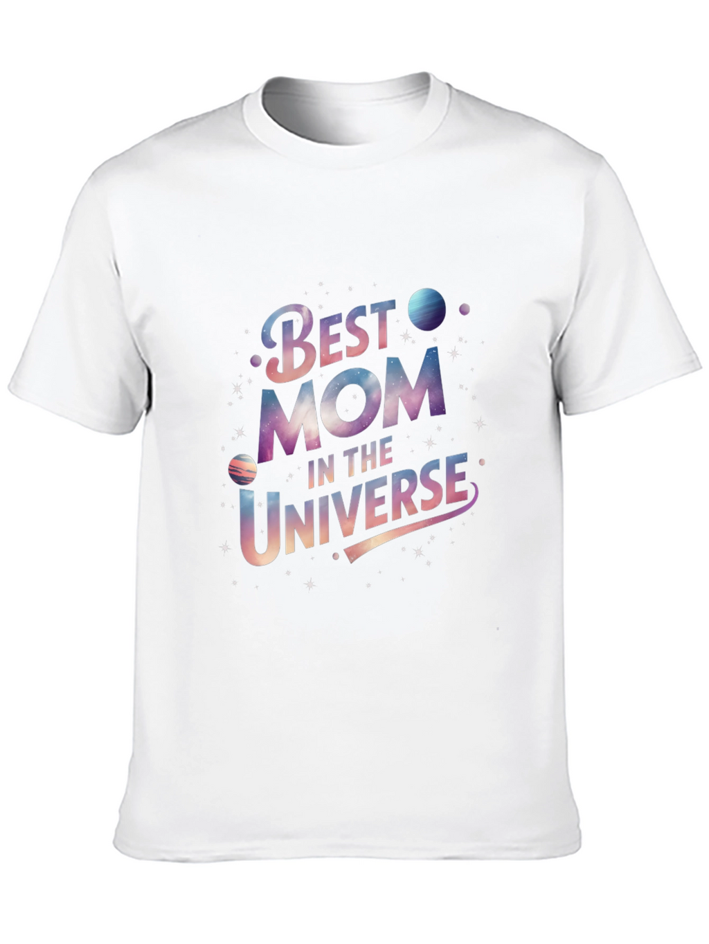 Best Mom in the Universe Black Graphic T-Shirt