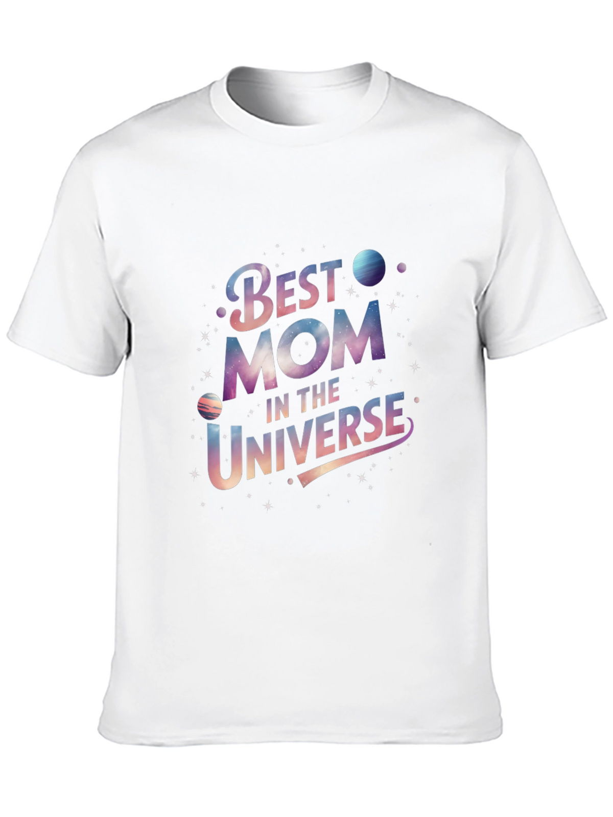 Best Mom in the Universe Black Graphic T-Shirt