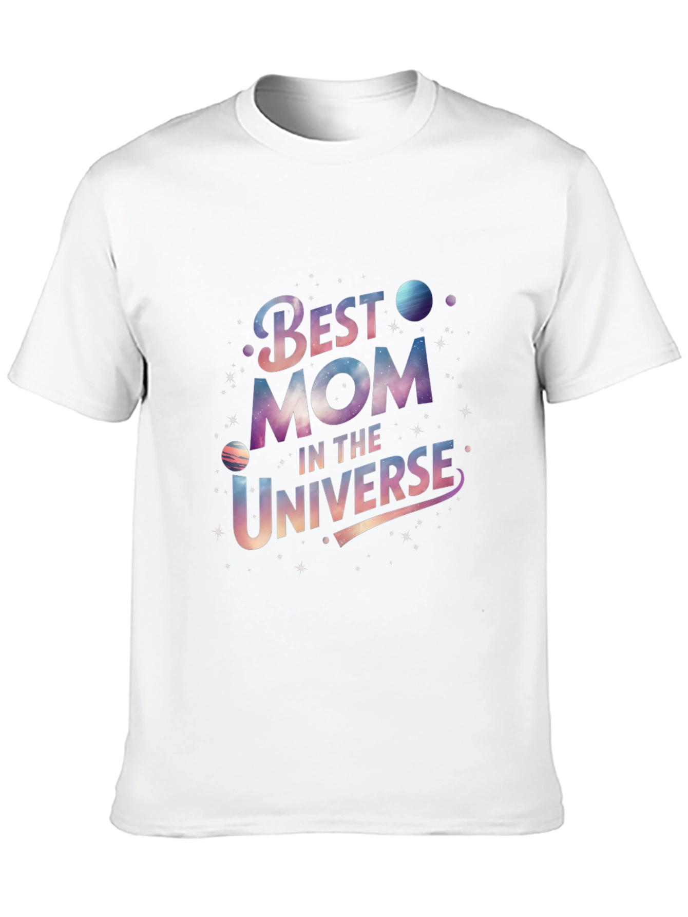 Best Mom in the Universe Black Graphic T-Shirt