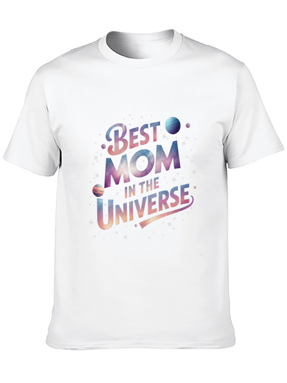 Best Mom in the Universe Black Graphic T-Shirt
