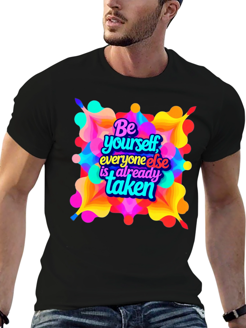 Be Yourself Graphic T-Shirt - Black
