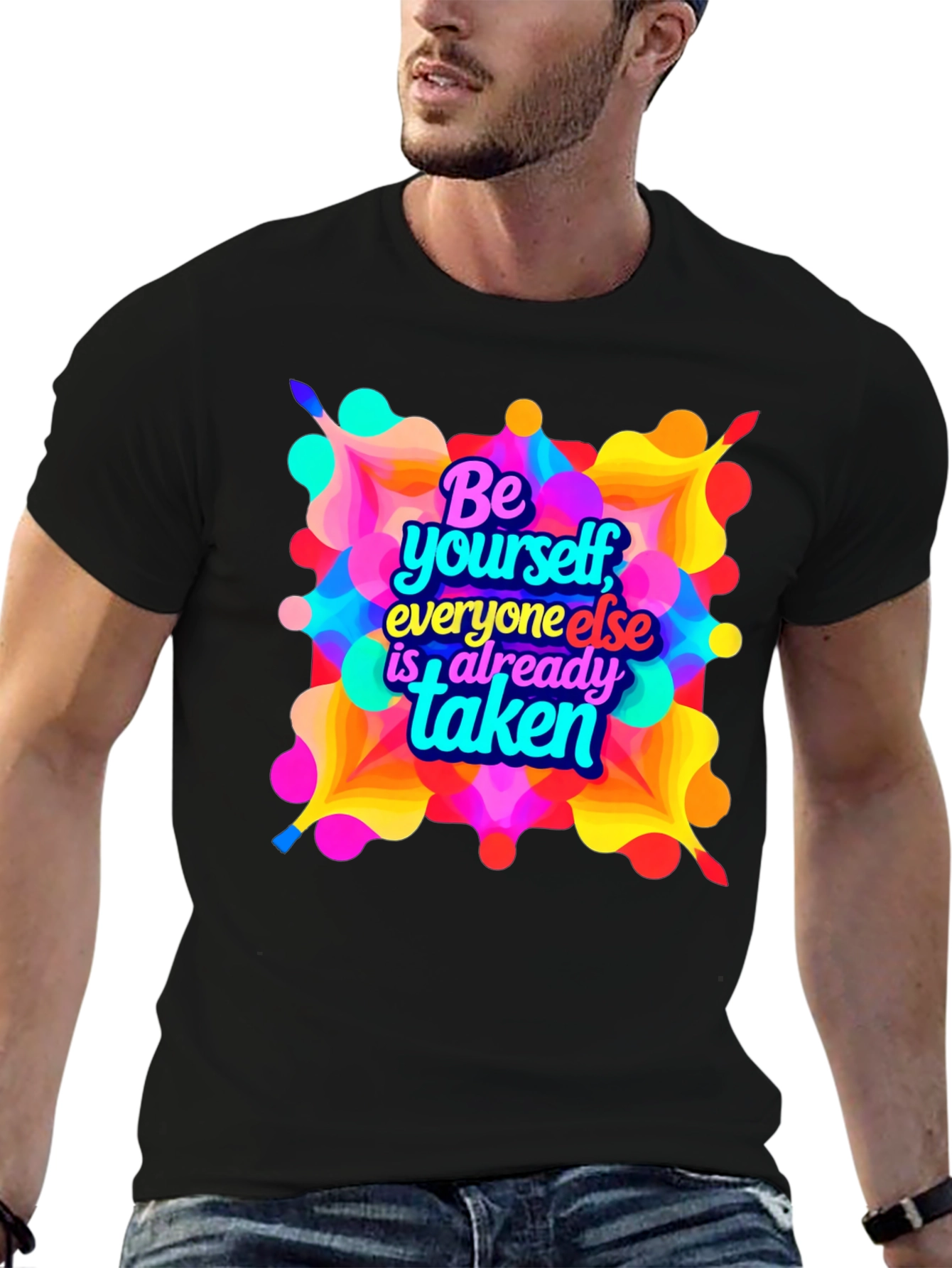Be Yourself Graphic T-Shirt - Black