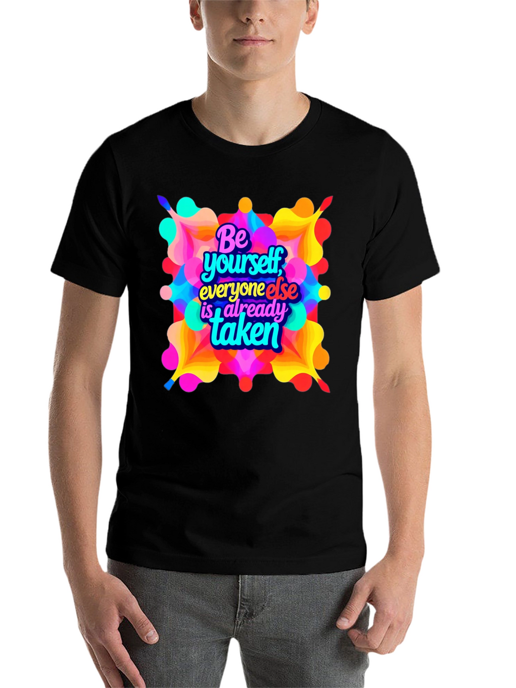 Be Yourself Graphic T-Shirt - Black
