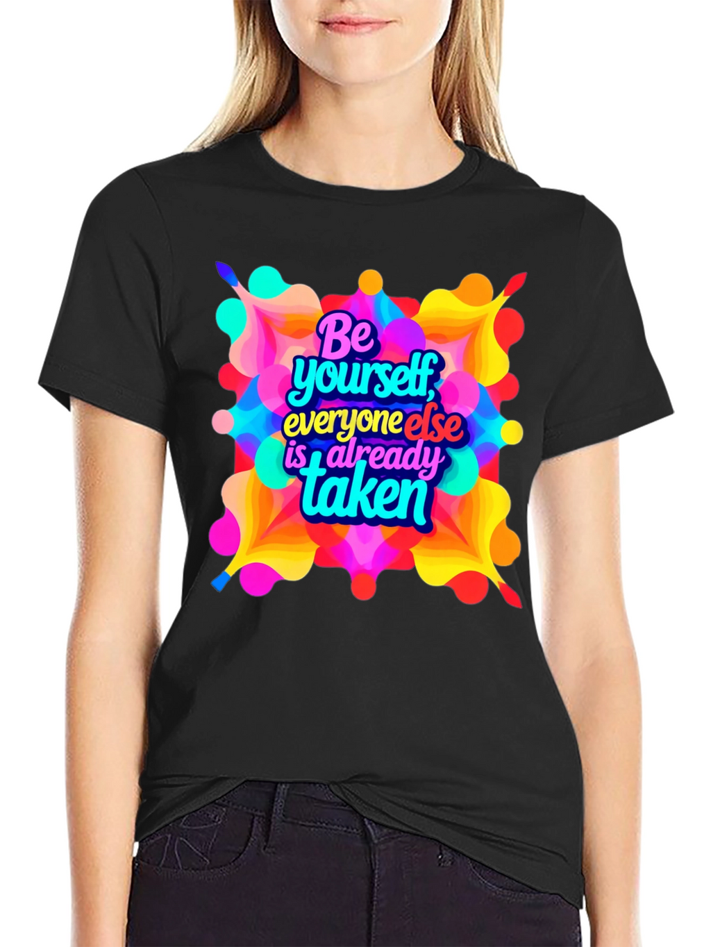 Be Yourself Graphic T-Shirt - Black