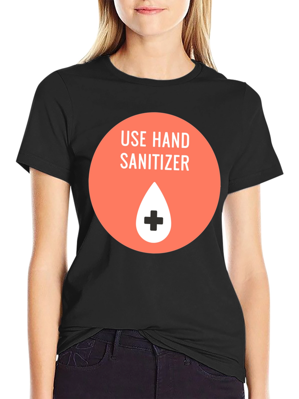 Use Hand Sanitizer Graphic T-Shirt - Black