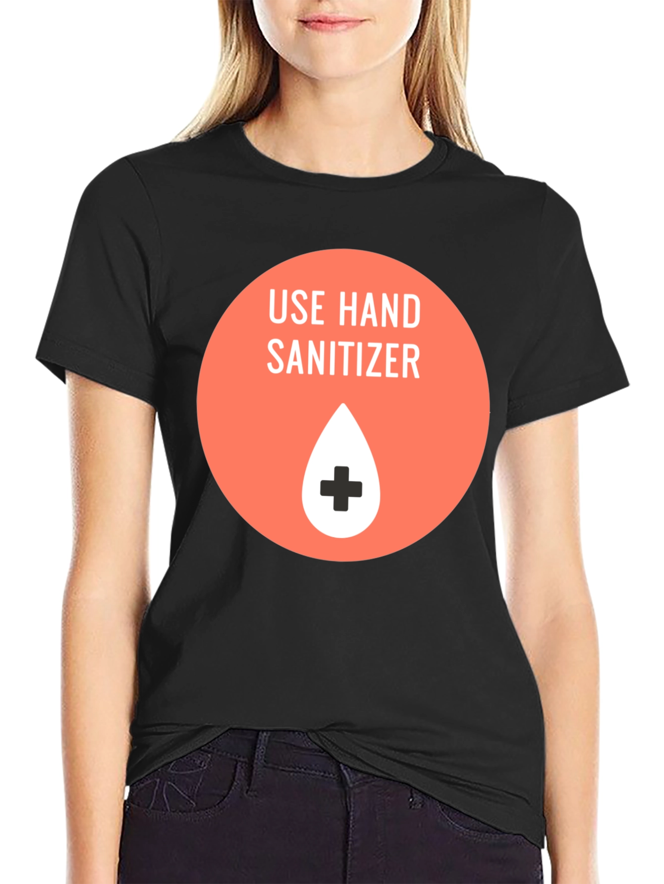 Use Hand Sanitizer Graphic T-Shirt - Black