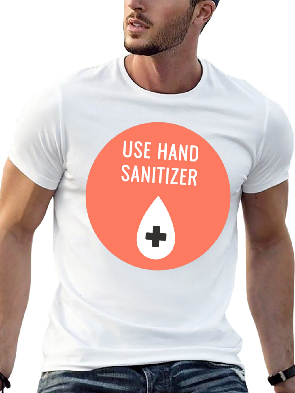 Use Hand Sanitizer Graphic T-Shirt - Black