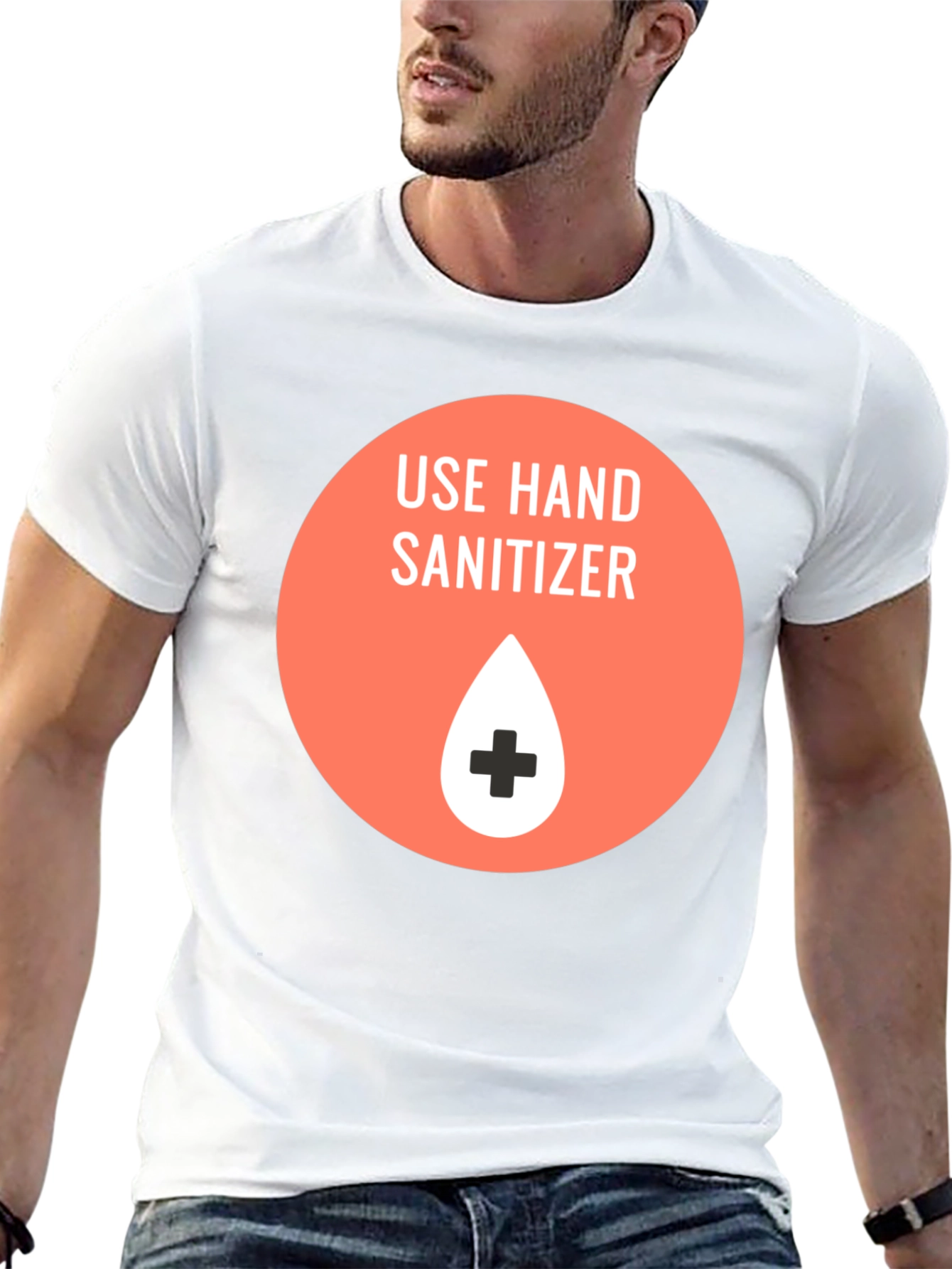 Use Hand Sanitizer Graphic T-Shirt - Black