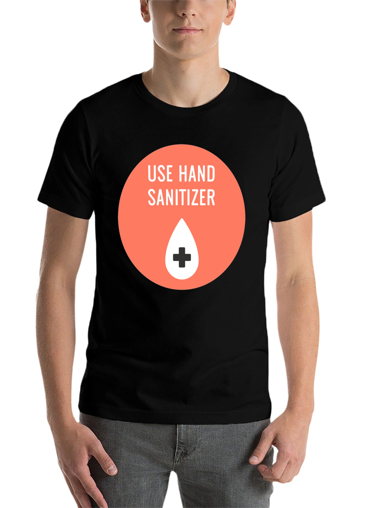Use Hand Sanitizer Graphic T-Shirt - Black