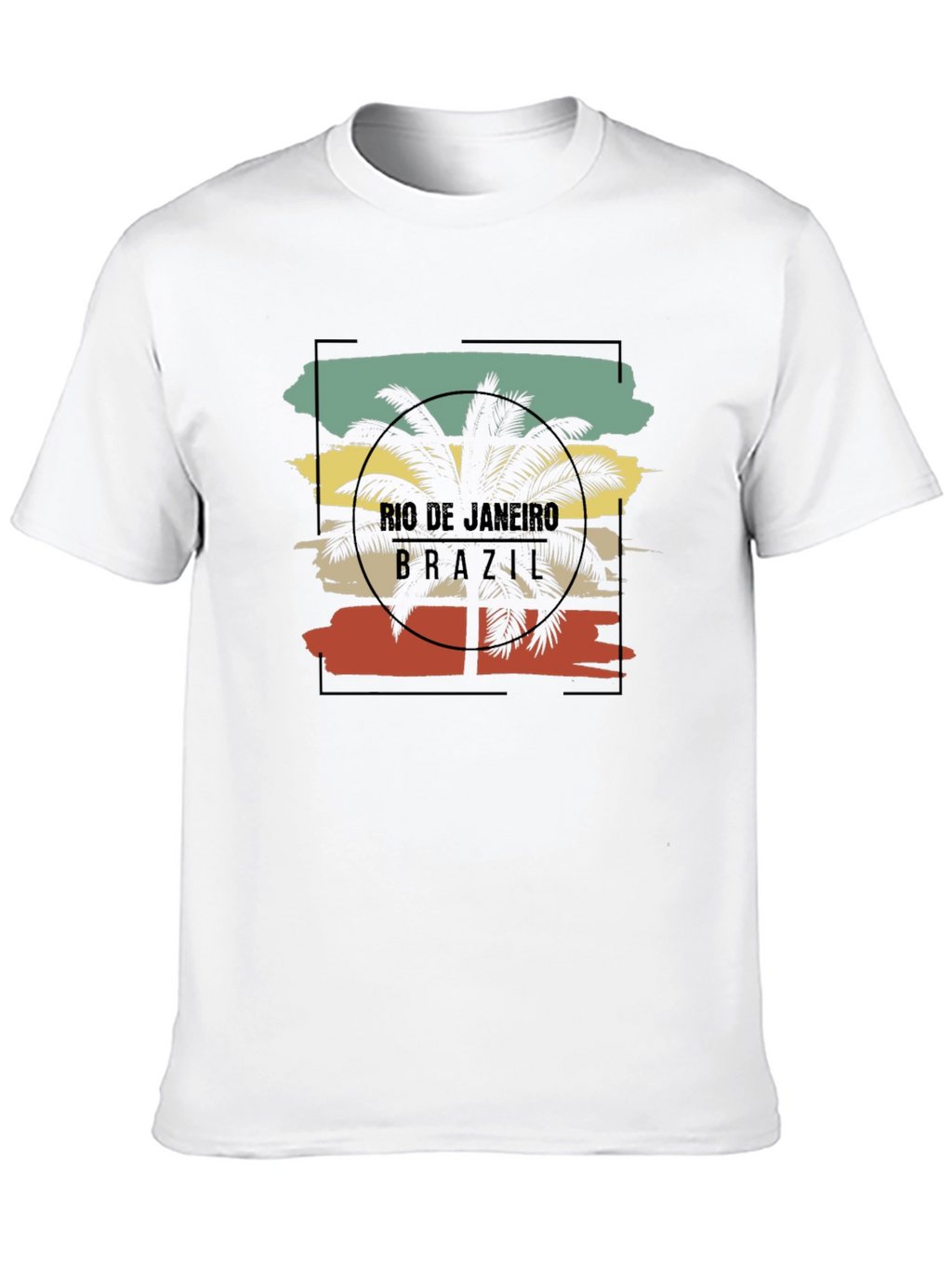 Rio de Janeiro Brazil Palm Tree Graphic T-Shirt