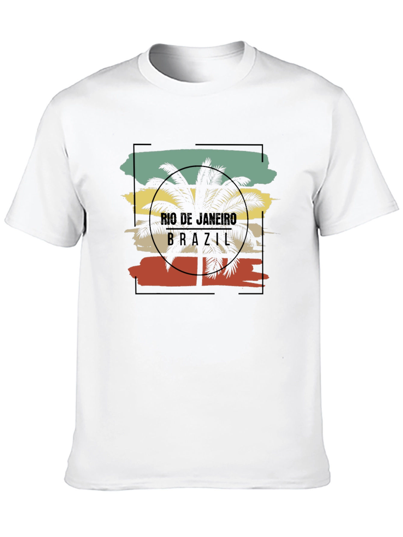 Rio de Janeiro Brazil Palm Tree Graphic T-Shirt