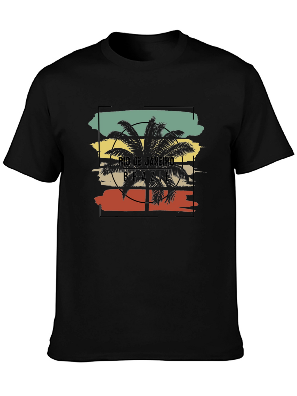Rio de Janeiro Brazil Palm Tree Graphic T-Shirt