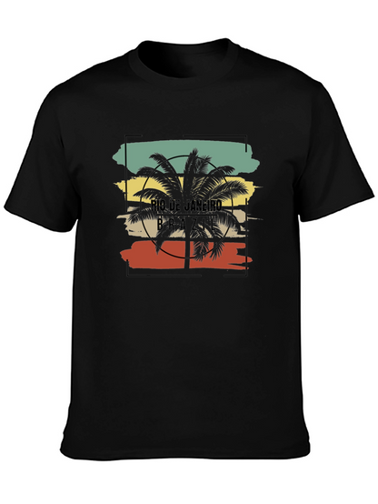 Rio de Janeiro Brazil Palm Tree Graphic T-Shirt
