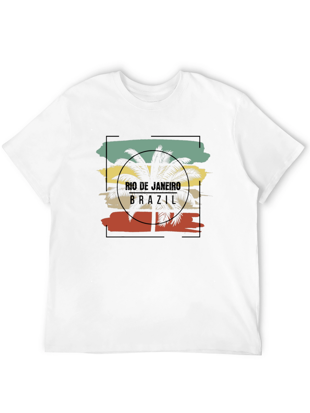 Rio de Janeiro Brazil Palm Tree Graphic T-Shirt