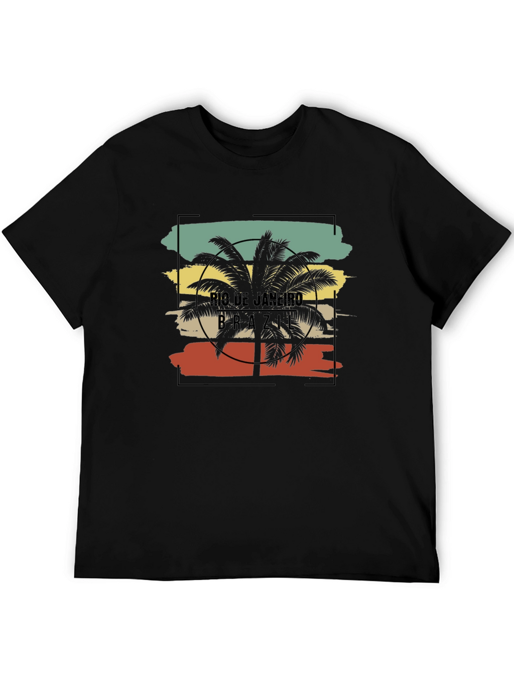 Rio de Janeiro Brazil Palm Tree Graphic T-Shirt