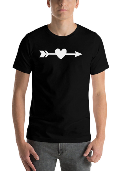 Heart Arrow Graphic Tee - Valentines Day T-Shirt