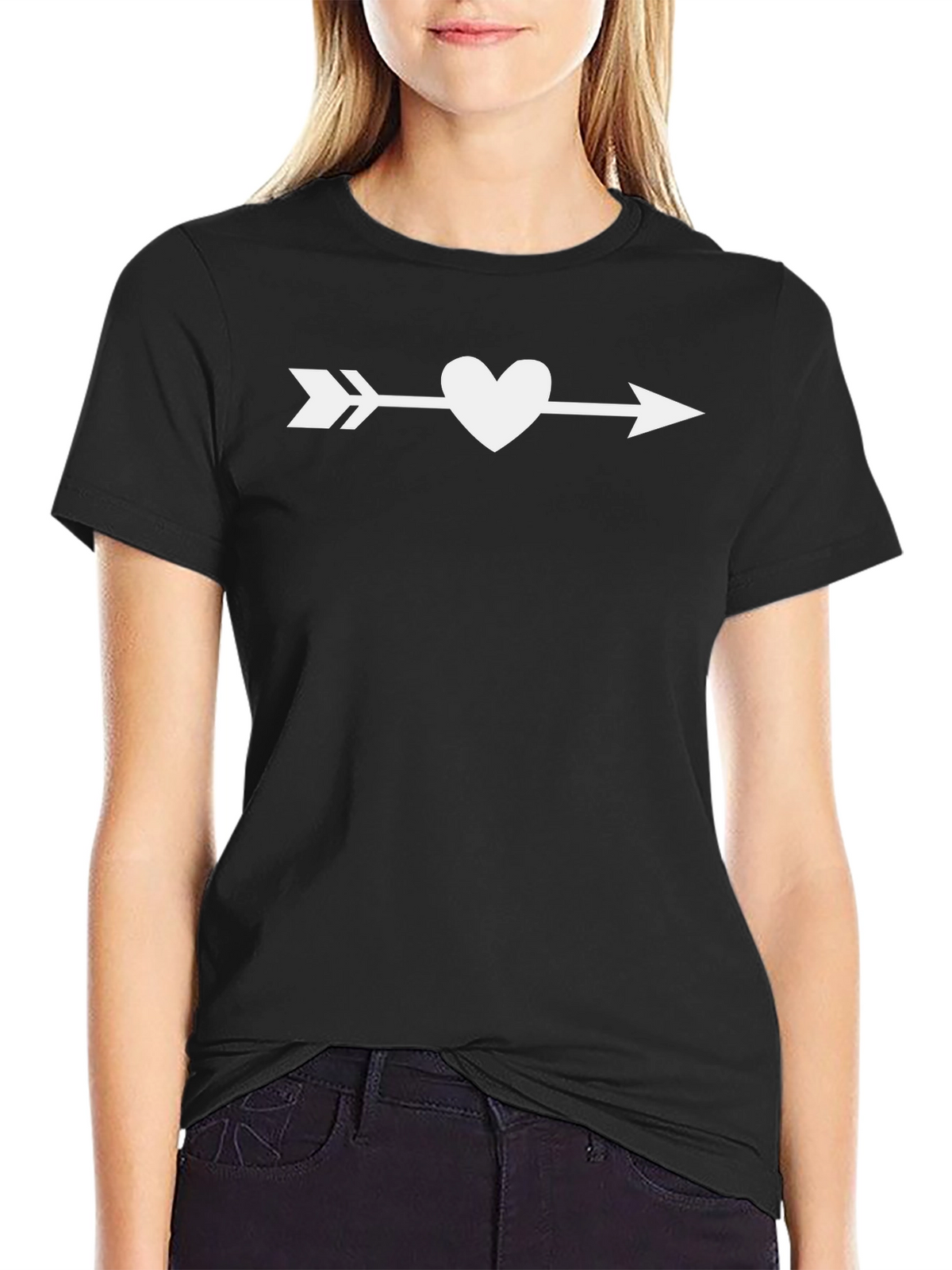 Heart Arrow Graphic Tee - Valentines Day T-Shirt