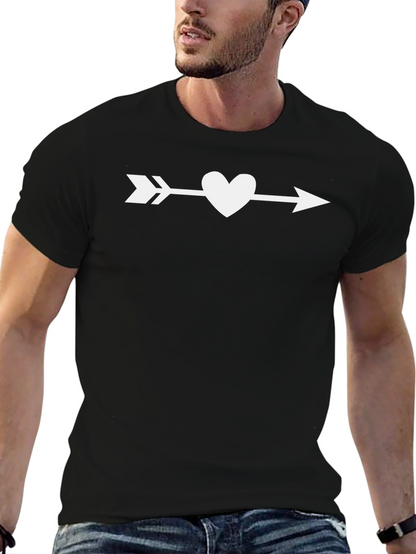 Heart Arrow Graphic Tee - Valentines Day T-Shirt