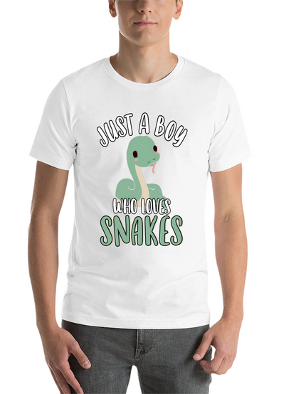 Just A Boy Who Loves Snakes T-Shirt - Black