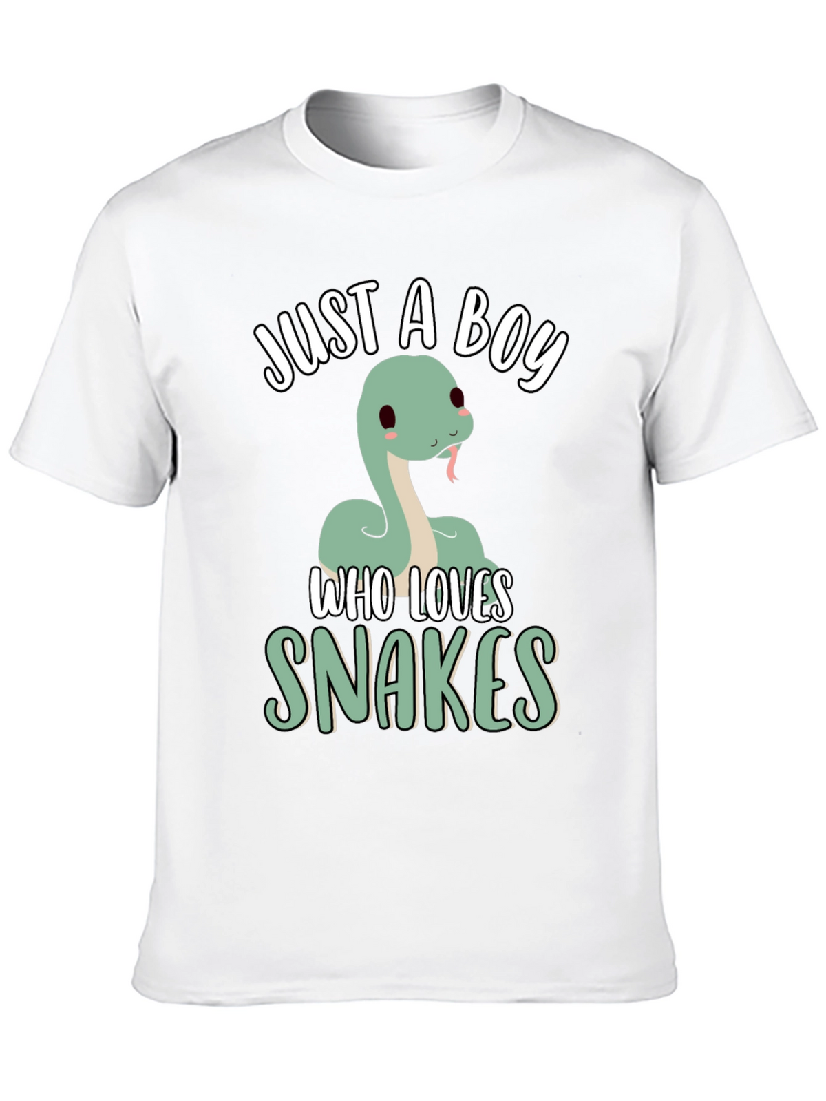 Just A Boy Who Loves Snakes T-Shirt - Black