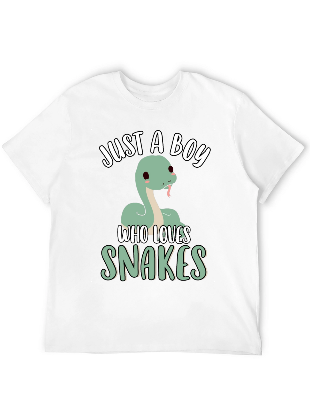 Just A Boy Who Loves Snakes T-Shirt - Black