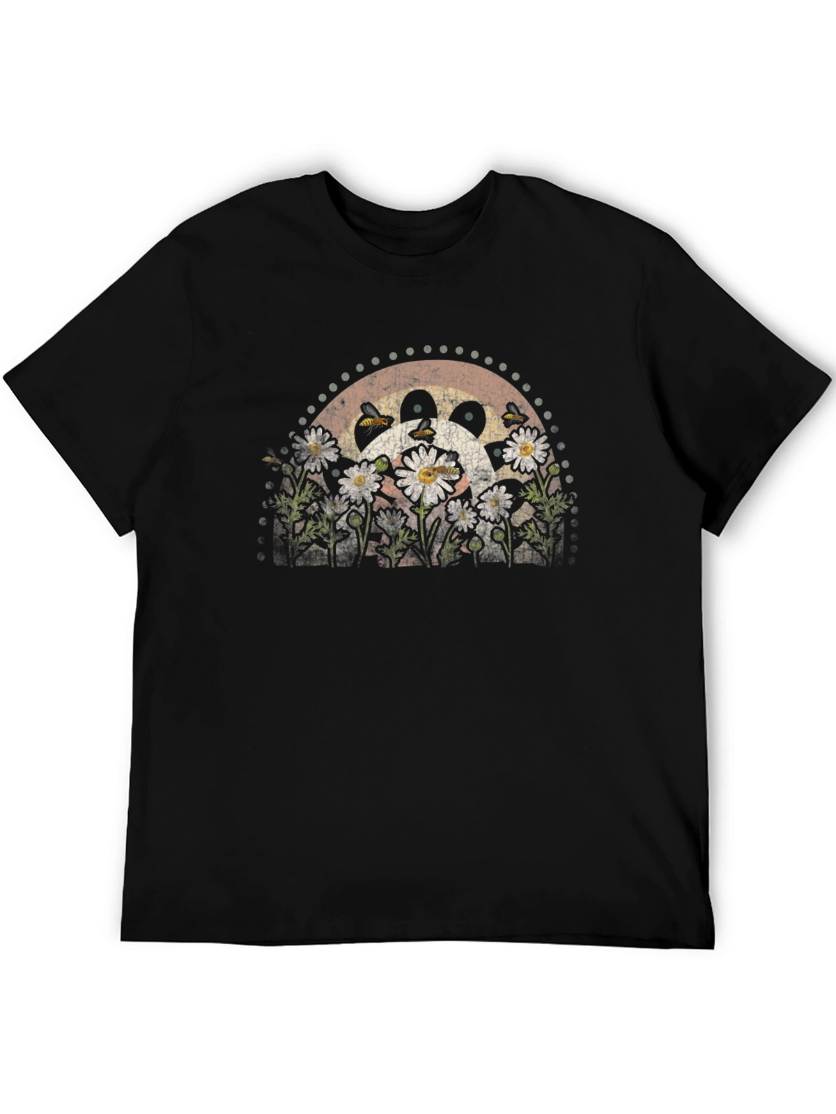 Daisy and Bee Graphic T-Shirt - Black