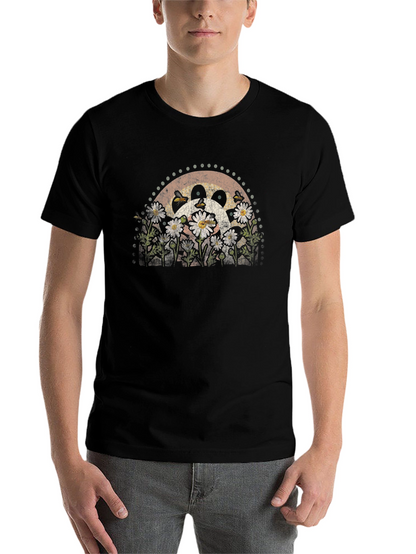 Daisy and Bee Graphic T-Shirt - Black