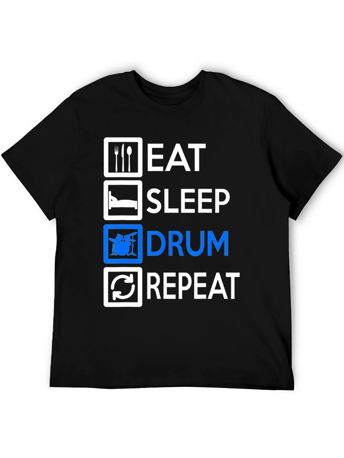Eat Sleep Drum Repeat Graphic Tee