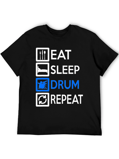 Eat Sleep Drum Repeat Graphic Tee