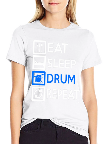 Eat Sleep Drum Repeat Graphic Tee