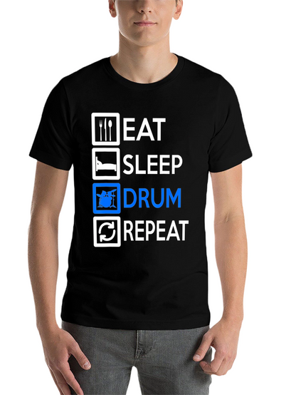 Eat Sleep Drum Repeat Graphic Tee