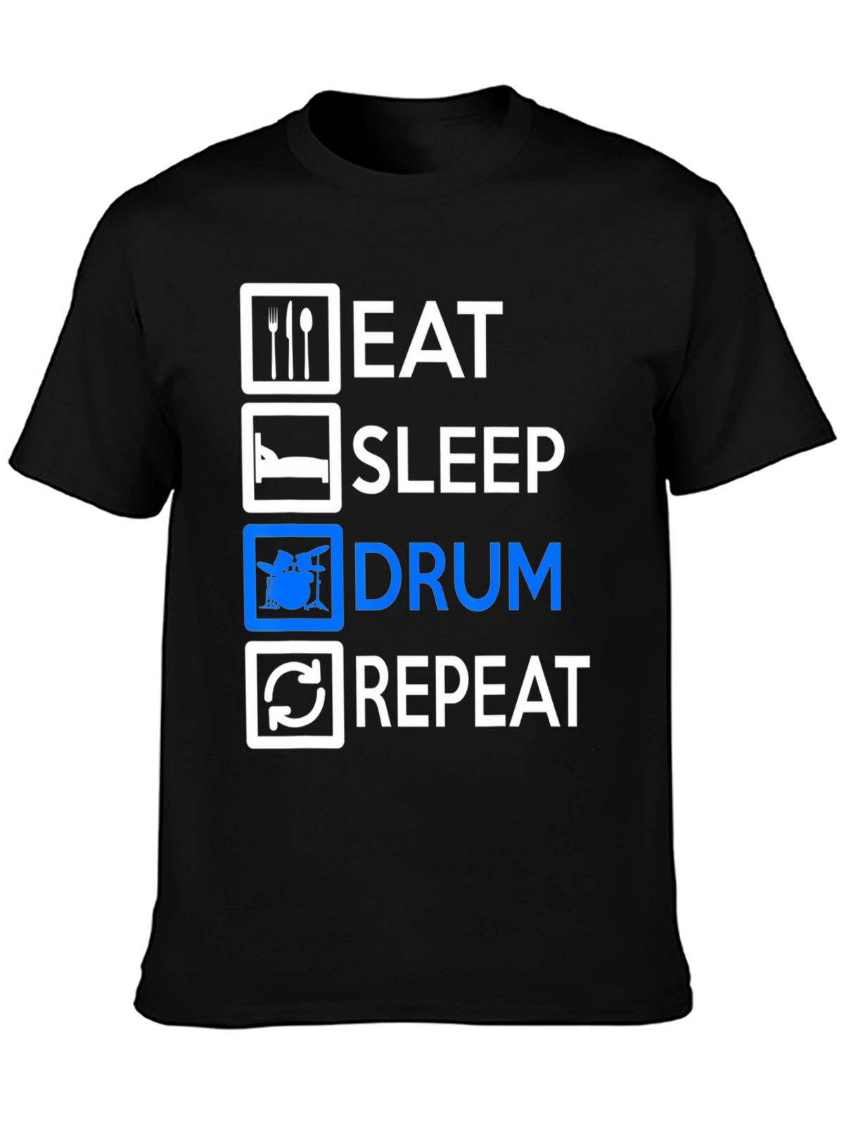 Eat Sleep Drum Repeat Graphic Tee