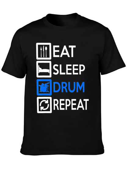 Eat Sleep Drum Repeat Graphic Tee