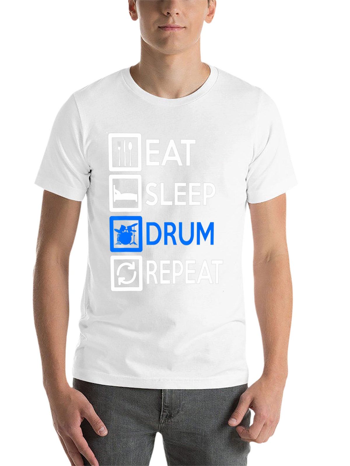 Eat Sleep Drum Repeat Graphic Tee