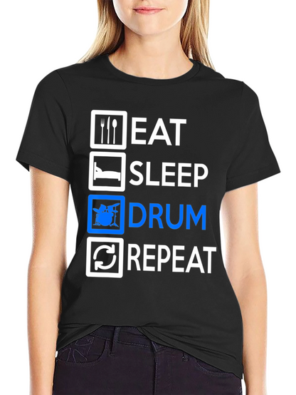 Eat Sleep Drum Repeat Graphic Tee