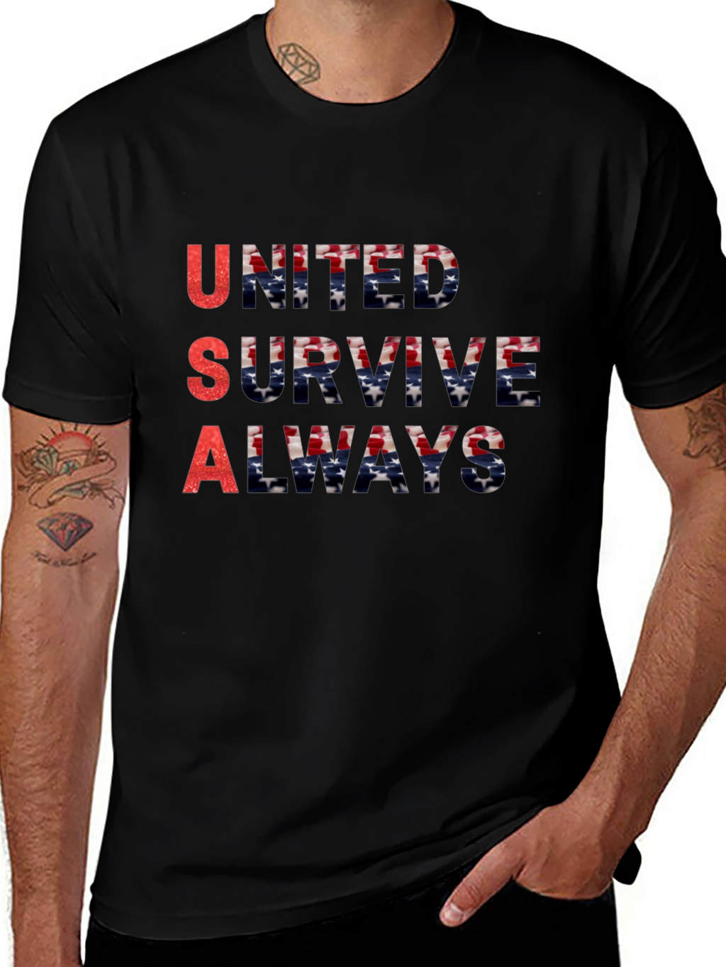 USA United Survive Always Graphic T-Shirt