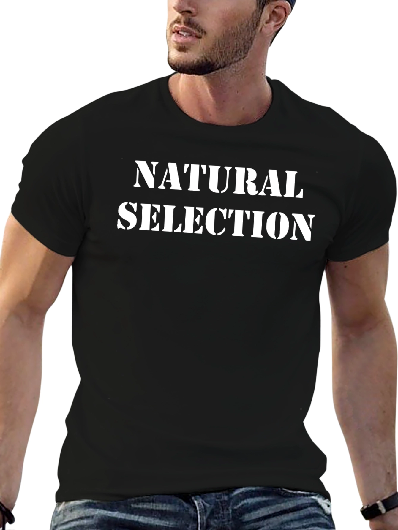 Natural Selection Black Graphic T-Shirt
