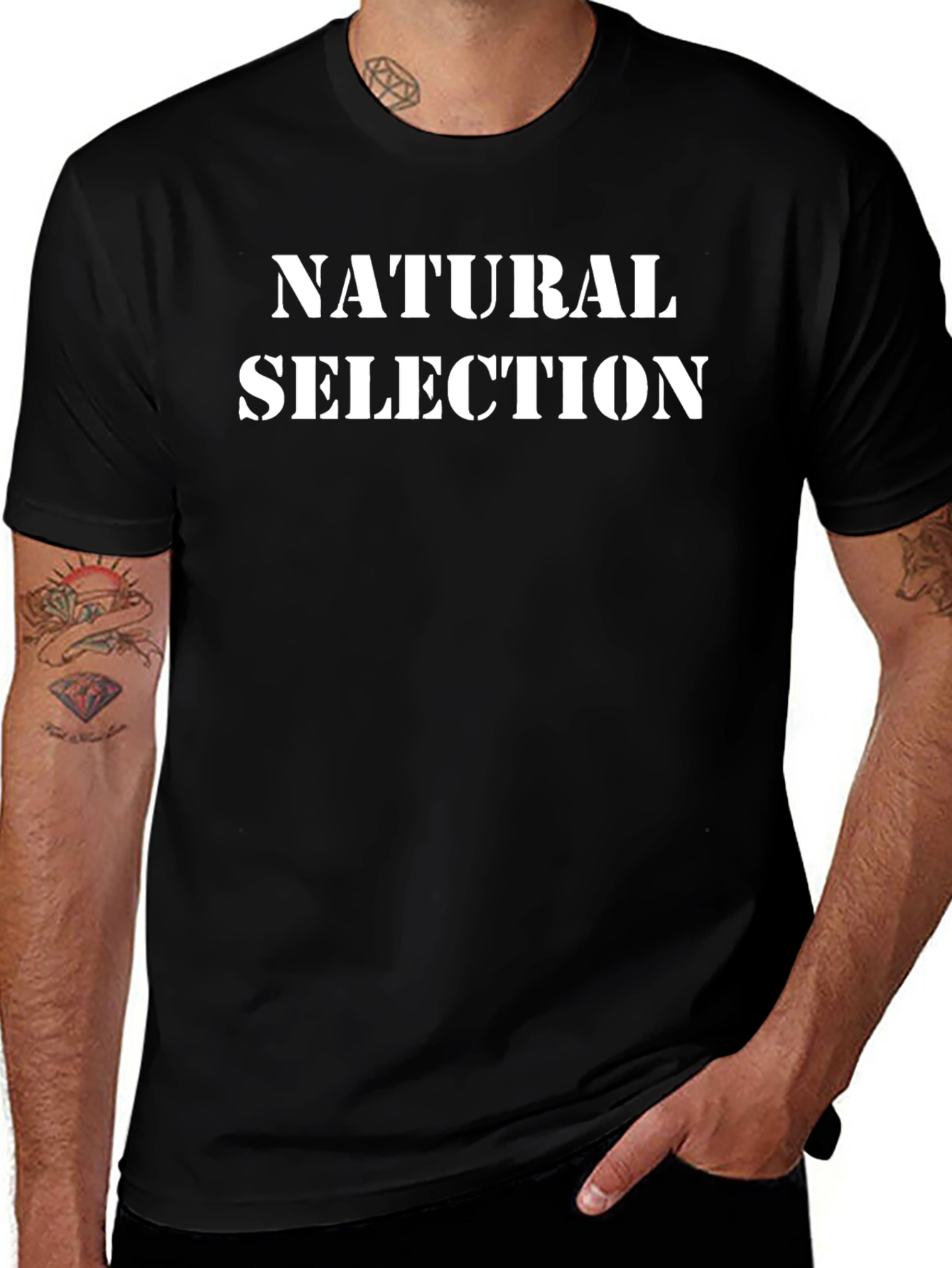Natural Selection Black Graphic T-Shirt