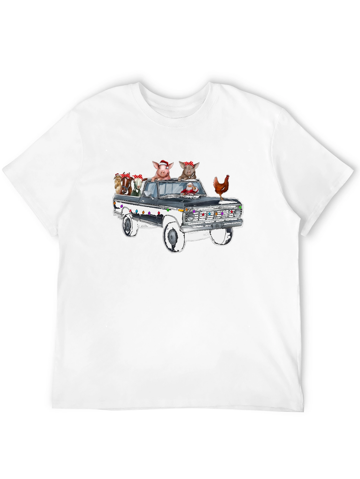 Farm Animal Truck Christmas T-Shirt