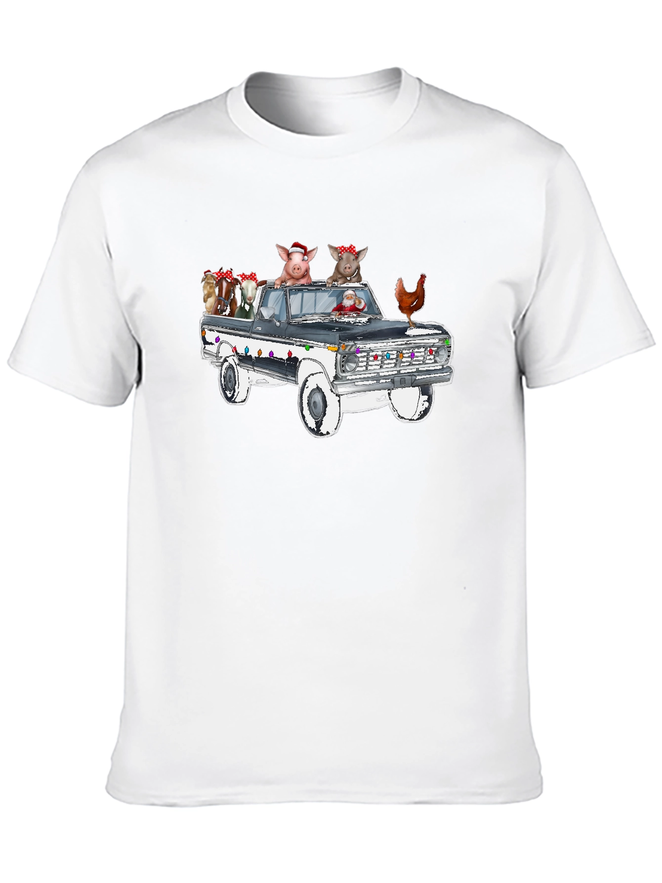 Farm Animal Truck Christmas T-Shirt