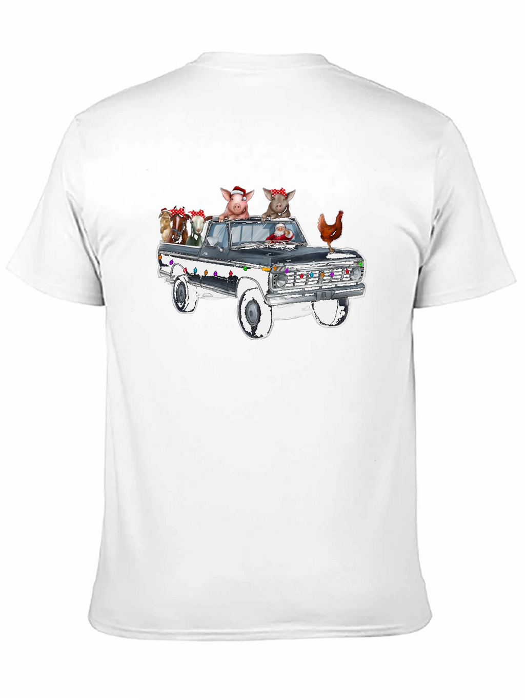Farm Animal Truck Christmas T-Shirt