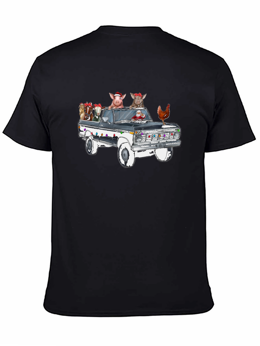 Farm Animal Truck Christmas T-Shirt